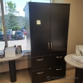 72" Gunnar Black 2 Door 2 Drawer Storage Cabinet